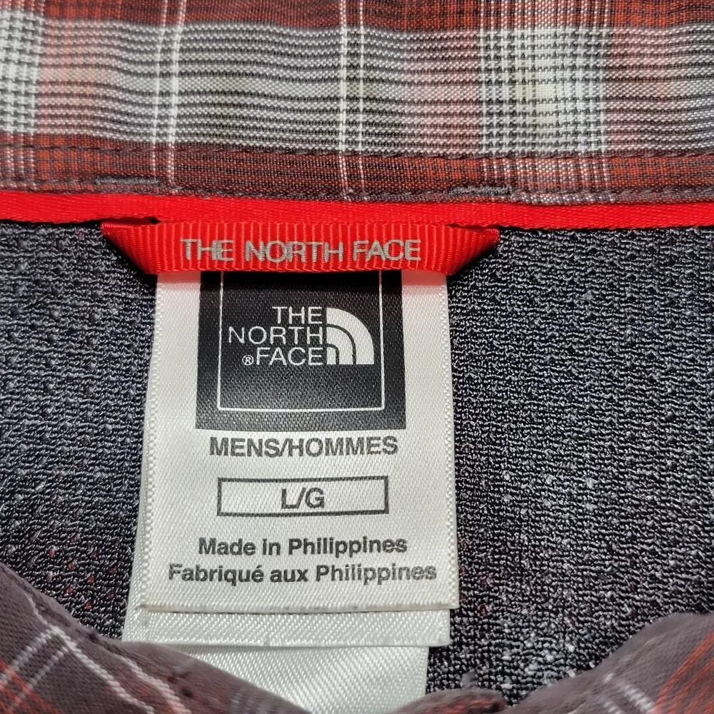 The North Face Shirt Mens Large Brown Plaid Millstone Outdoors Tech Trail Travel